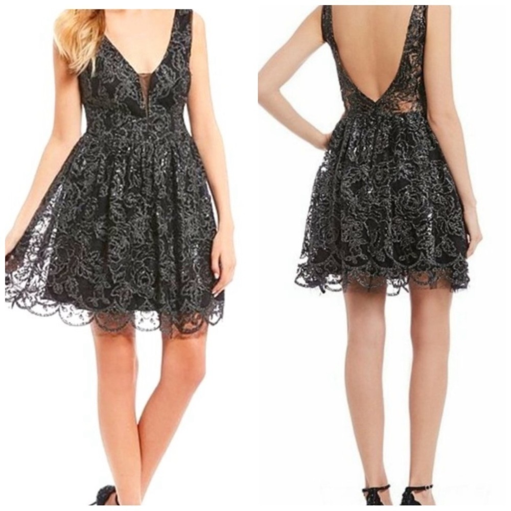 Gianni Bini Fit and Flair Mini Cocktail Junior Dress - Picture 16 of 16